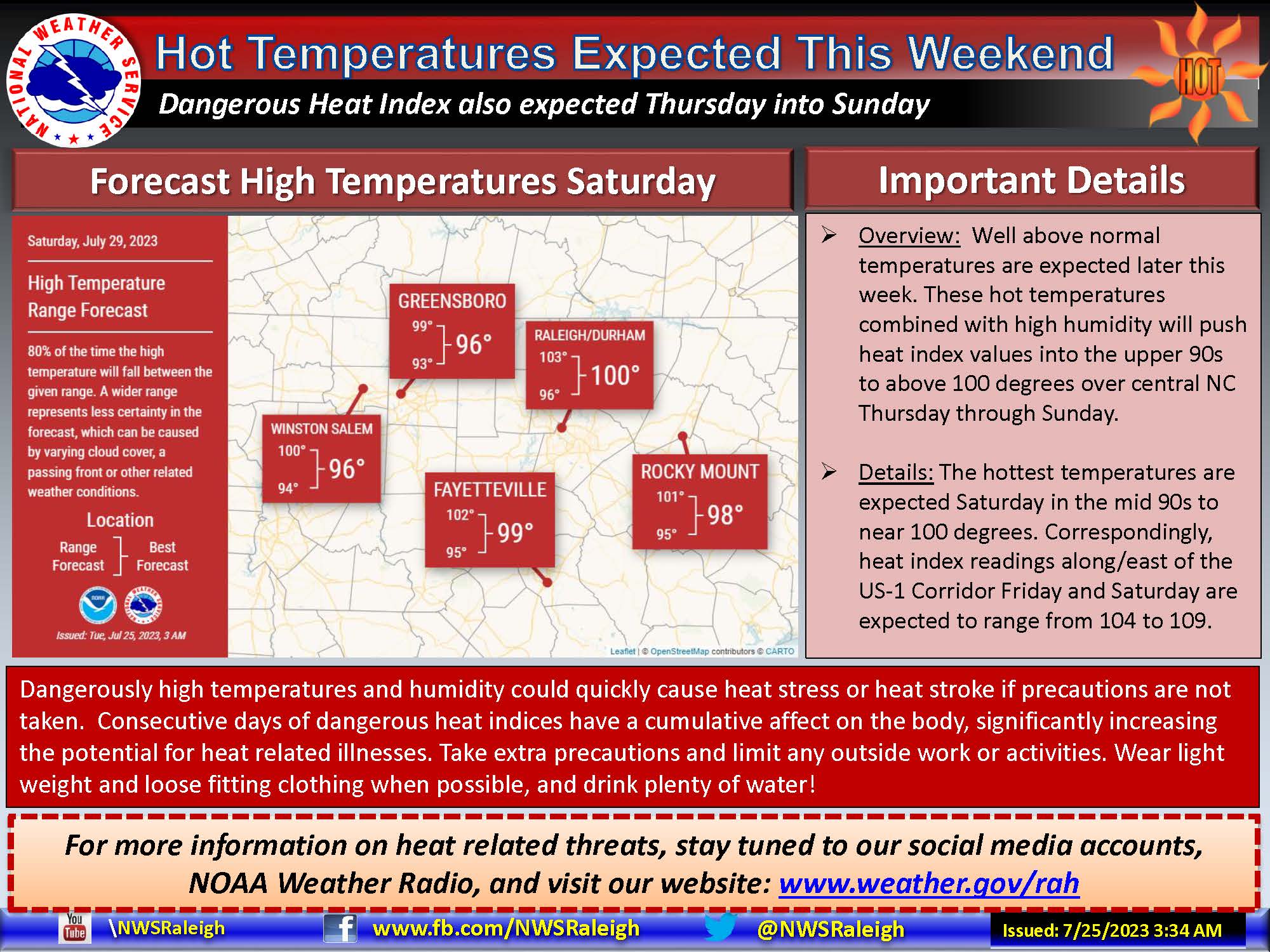 Dangerous Heat Index Jul 25